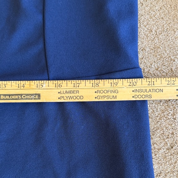 Bella Flore Navy 3/4 “ Long Sleeve Dress with Ruffle Cuffs - Picture 8 of 9